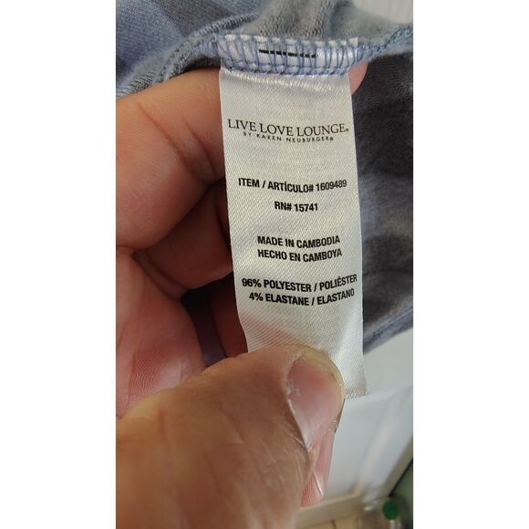 Live Love Lounge Women's XL Blue Zebra Stripe Tank Top - Picture 4 of 6